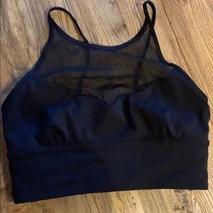 Lululemon scallop mesh longline sports bra